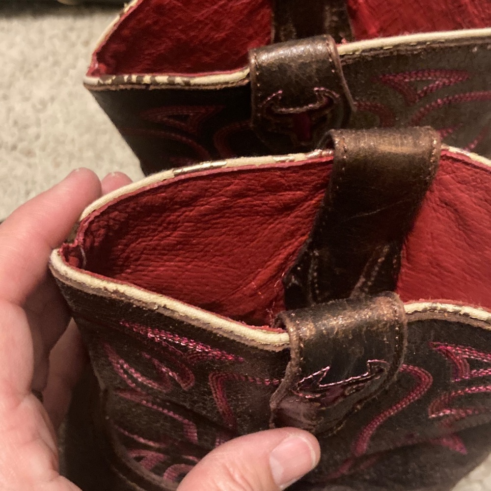 Trask Brown and Pink Ankle Boots FINAL PRICE CUT - Picture 9 of 10